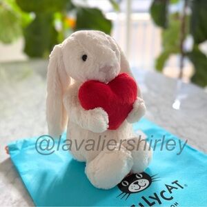 Jellycat Bashful Red Love Heart Bunny NWT Authentic